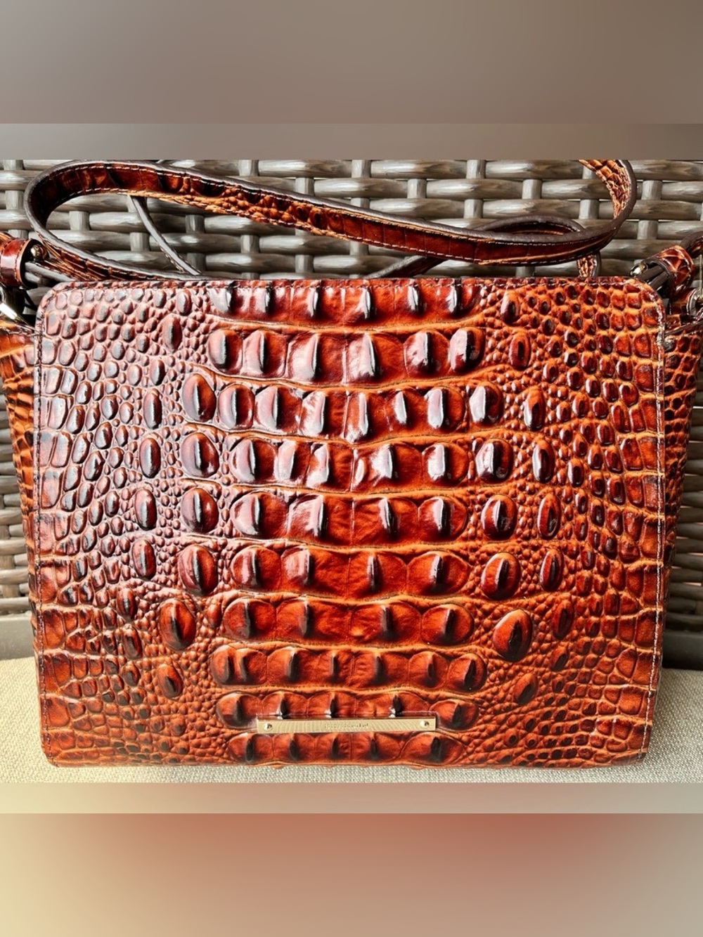 NWT Brahmin Carrie in PECAN Crossbody